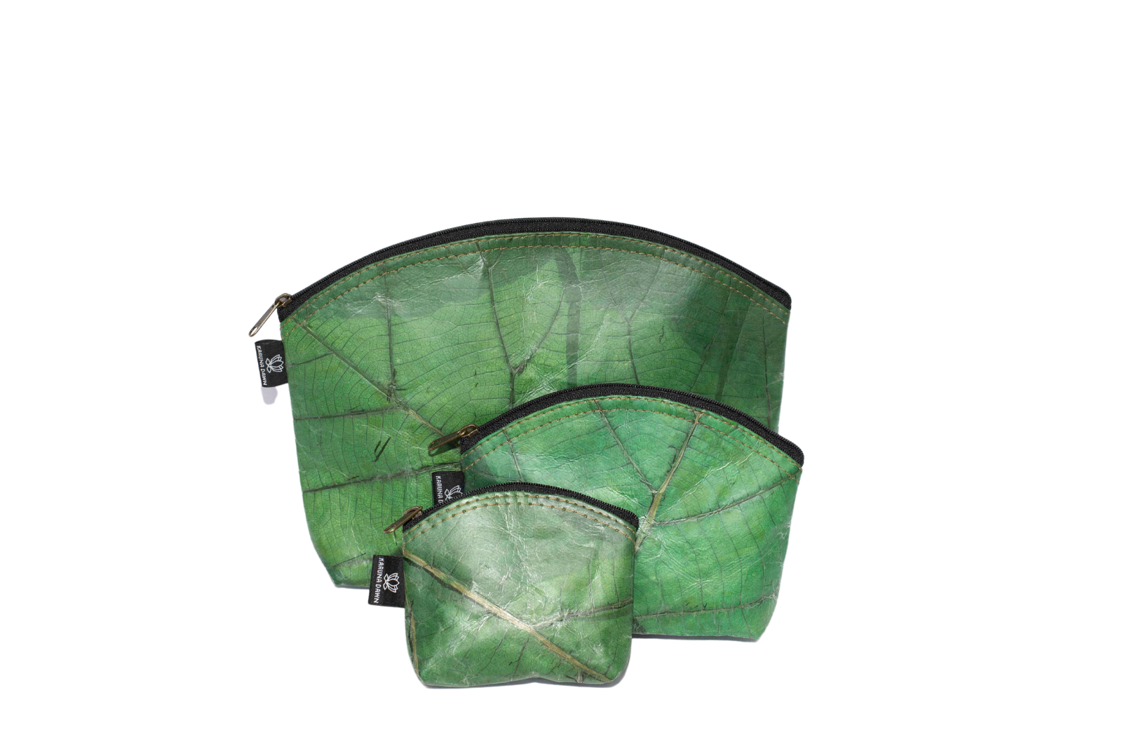 Vegan Leather Cosmetic Bag - Extra Large - Green