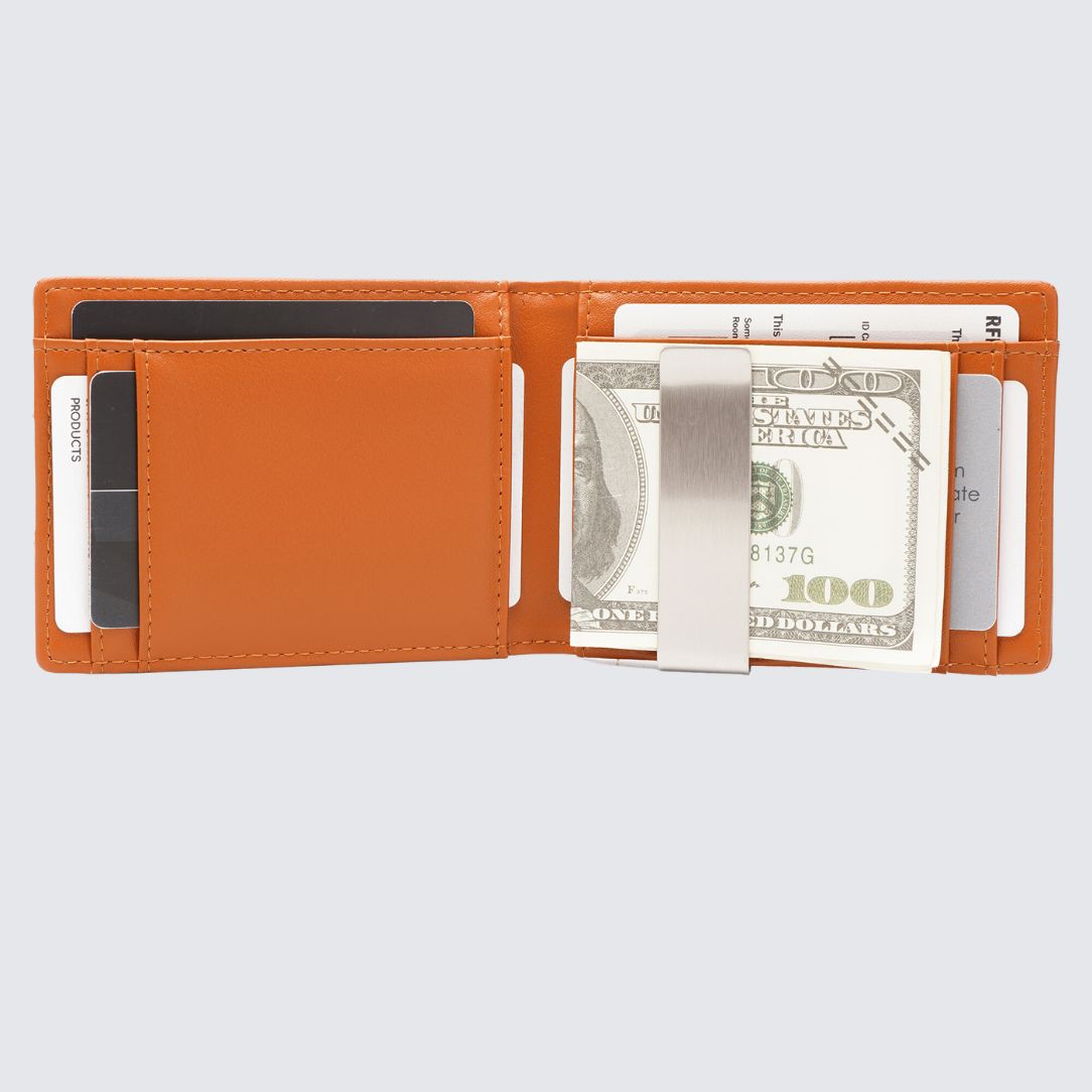 Yamba Vegan Minimalist Slim Bifold Wallet I Tan