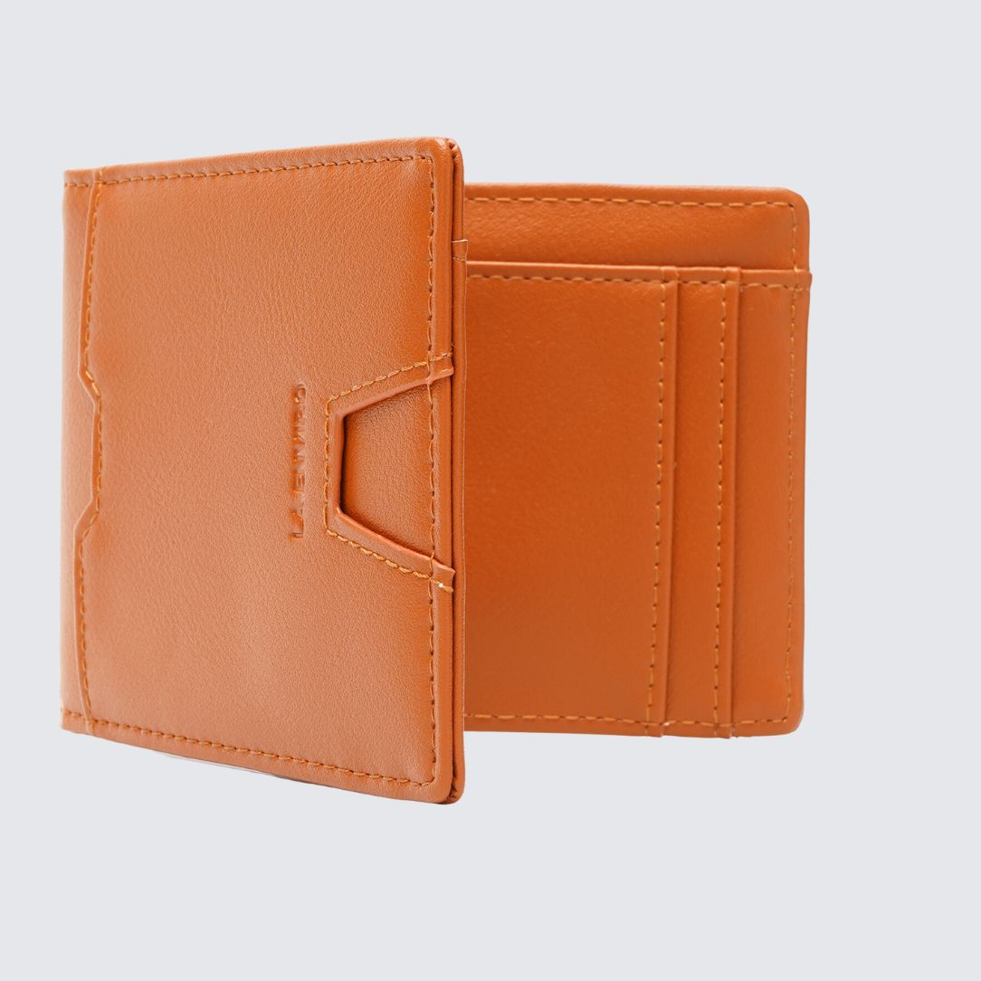 Yamba Vegan Minimalist Slim Bifold Wallet I Tan