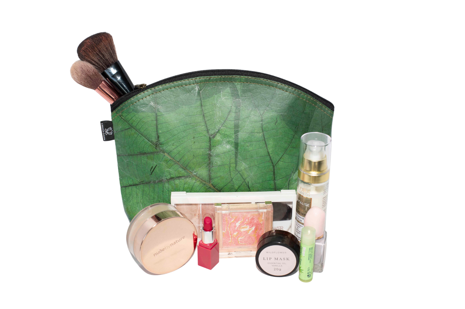 Vegan Leather Cosmetic Bag - Extra Large - Green