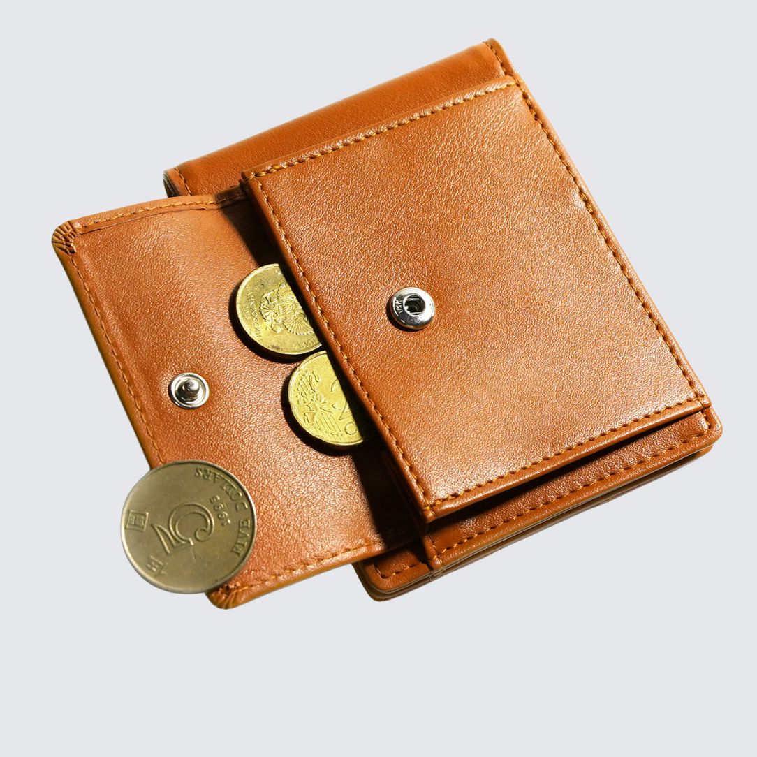 Yamba Vegan Minimalist Slim Bifold Wallet I Tan