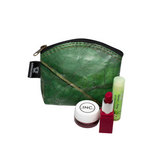 Vegan Leather Cosmetic Bag - Small - Green