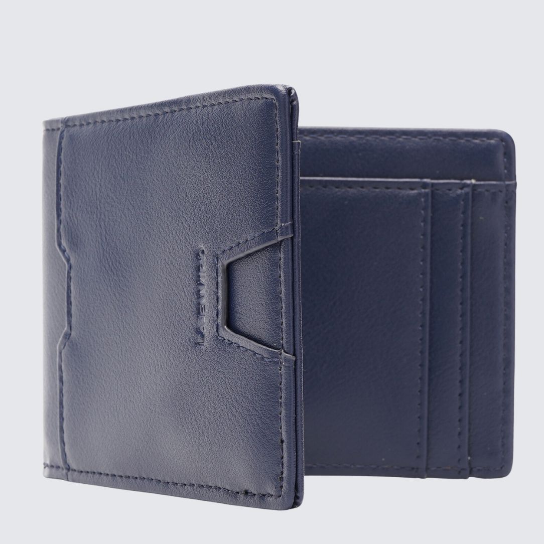 Yamba Vegan Minimalist Slim Bifold Wallet I Blue