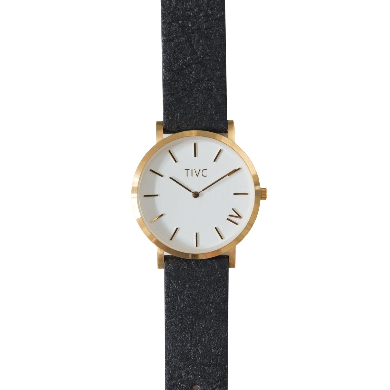 36mm Gold | Pinatex Band (Black) - Time IV Change - stride