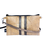 Vegan Leather Slim Line Bag - Beige