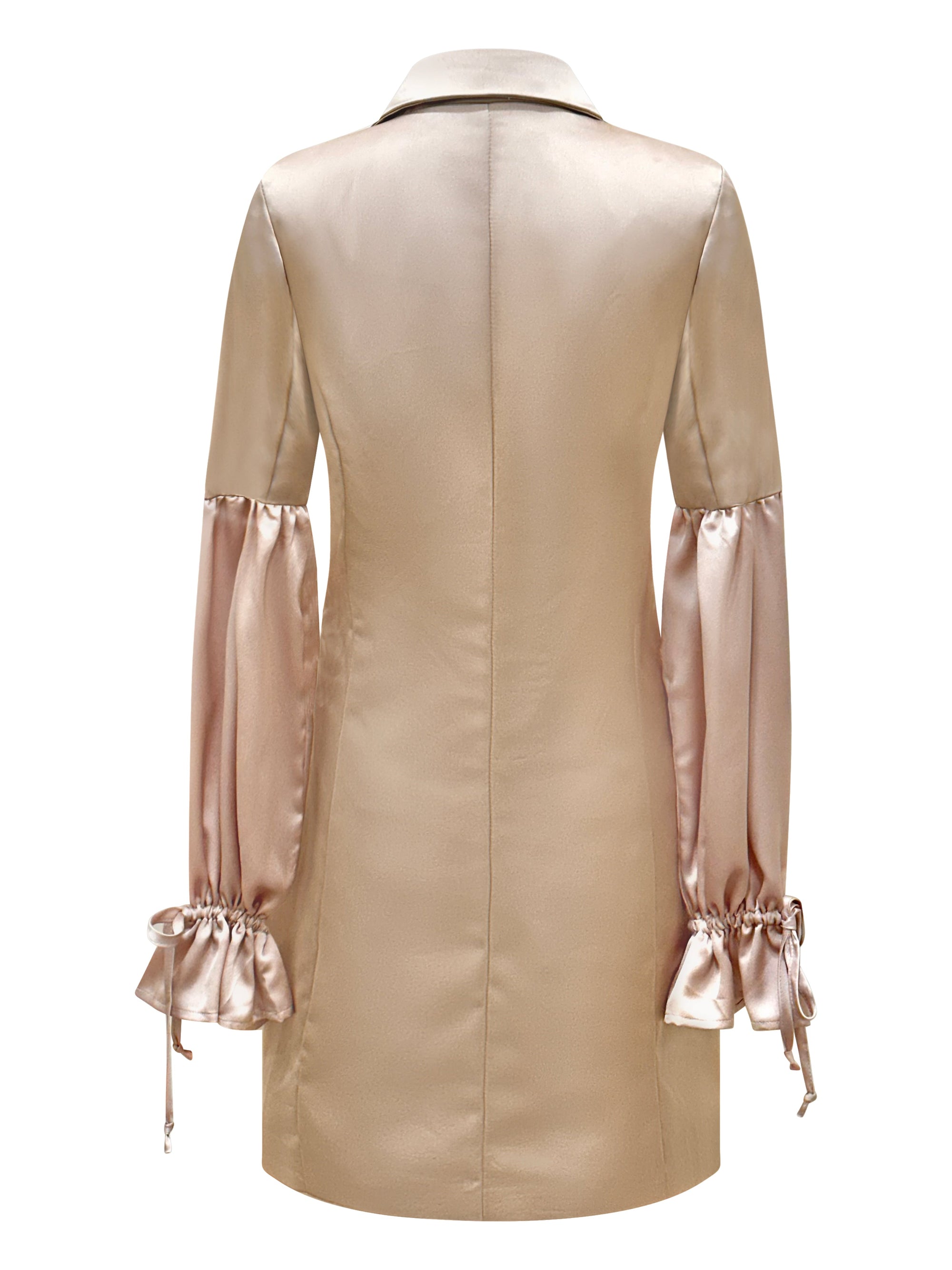 Why Mary "Coco Crush" Champagne Nude Coat Dress