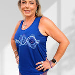 Dark Blue 852 Hz Frequency Sleeveless Activewear Women's Top