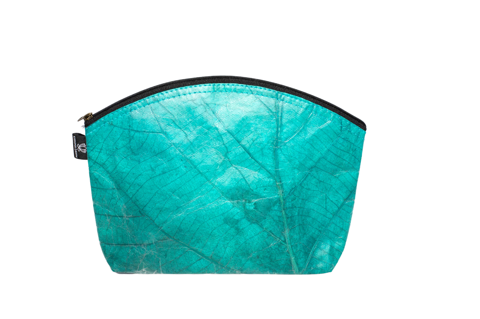 Vegan Leather Cosmetic Bag -  Extra Large - Turquoise