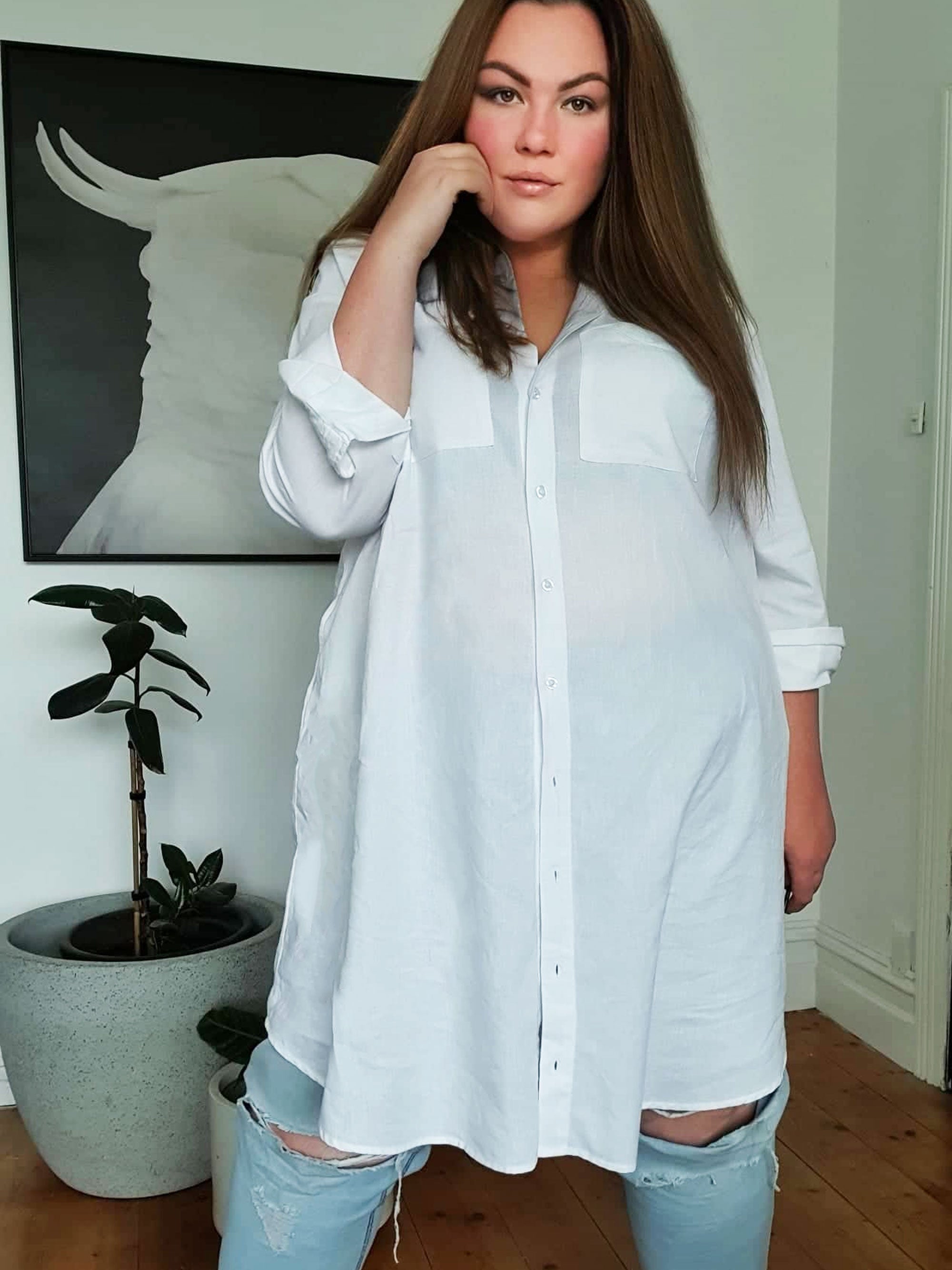 Boyfriend Shirt Dress // White