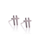 Swish Silver Stud Earrings