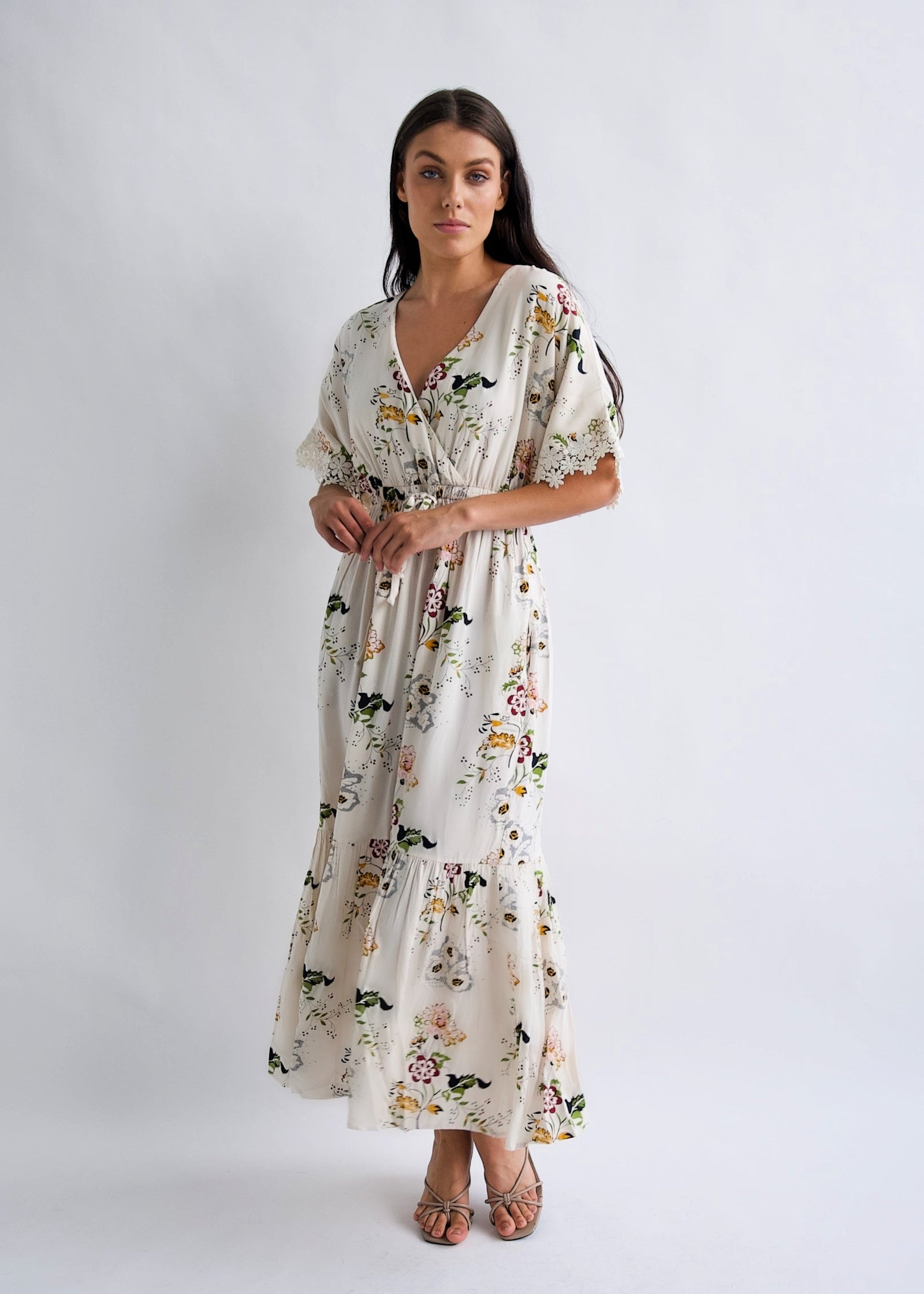 "Garden Party" Vintage Floral Maxi Dress