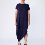 Bamboo Asymmetric Dress - Midnight - Tluxe - stride