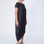 Bamboo Asymmetric Dress - Walnut - Tluxe - stride