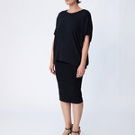 Bamboo Cocoon Top - Black - Tluxe - stride