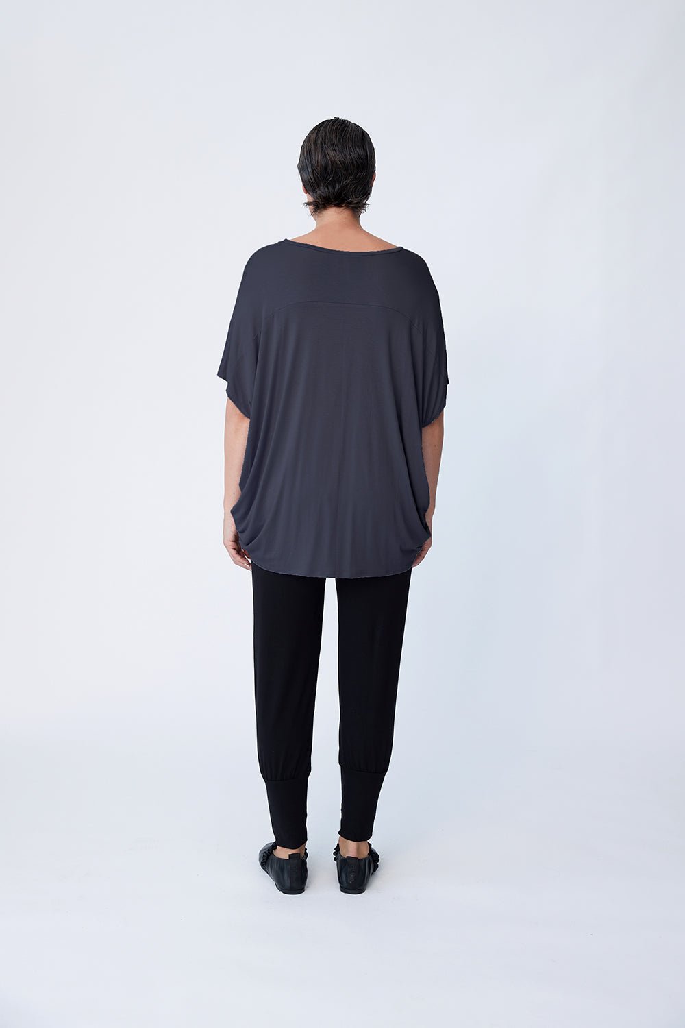 Bamboo Cocoon Top - Charcoal Grey - Tluxe - stride