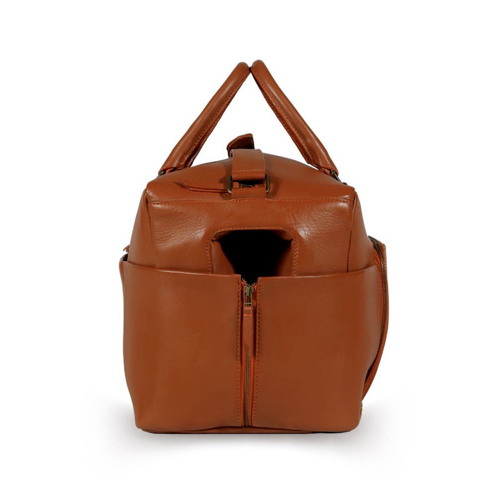 Belgian Hare Rabbit Weekender Leather Bag - Bethikal - stride