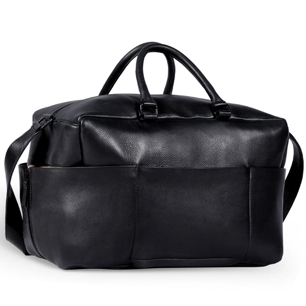 Belgian Hare Rabbit Weekender Leather Bag - Black - Bethikal - stride