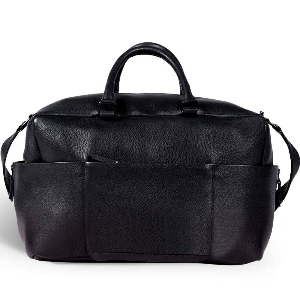 Belgian Hare Rabbit Weekender Leather Bag - Black - Bethikal - stride