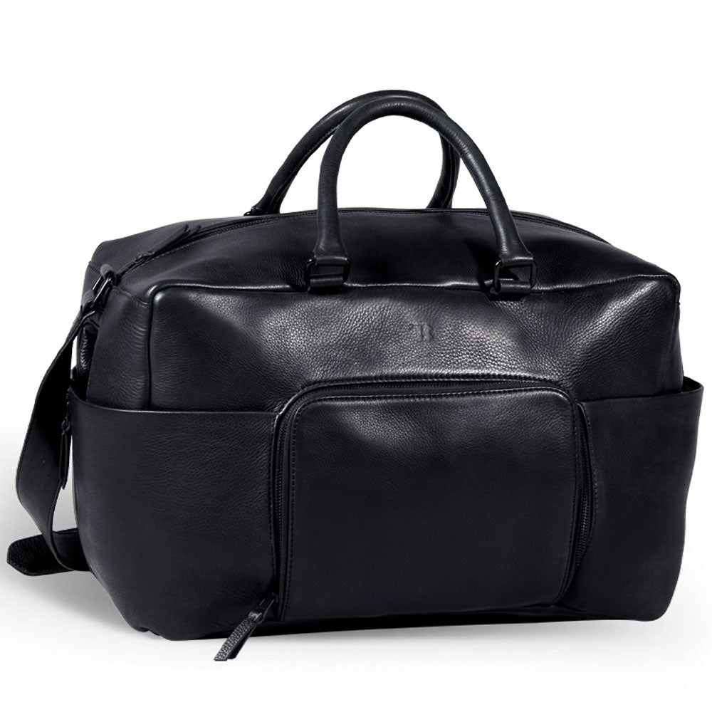 Belgian Hare Rabbit Weekender Leather Bag - Black - Bethikal - stride