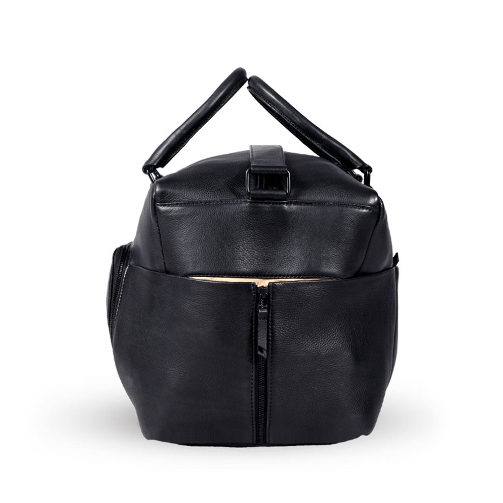 Belgian Hare Rabbit Weekender Leather Bag - Black - Bethikal - stride