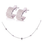 Broadway Earrings & Game Day Necklace Silver Bundle - EVER Jewellery - stride