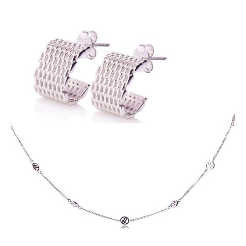 Broadway Earrings & Game Day Necklace Silver Bundle - EVER Jewellery - stride