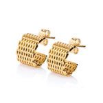 Broadway Gold Hoop Earrings - EVER Jewellery - stride