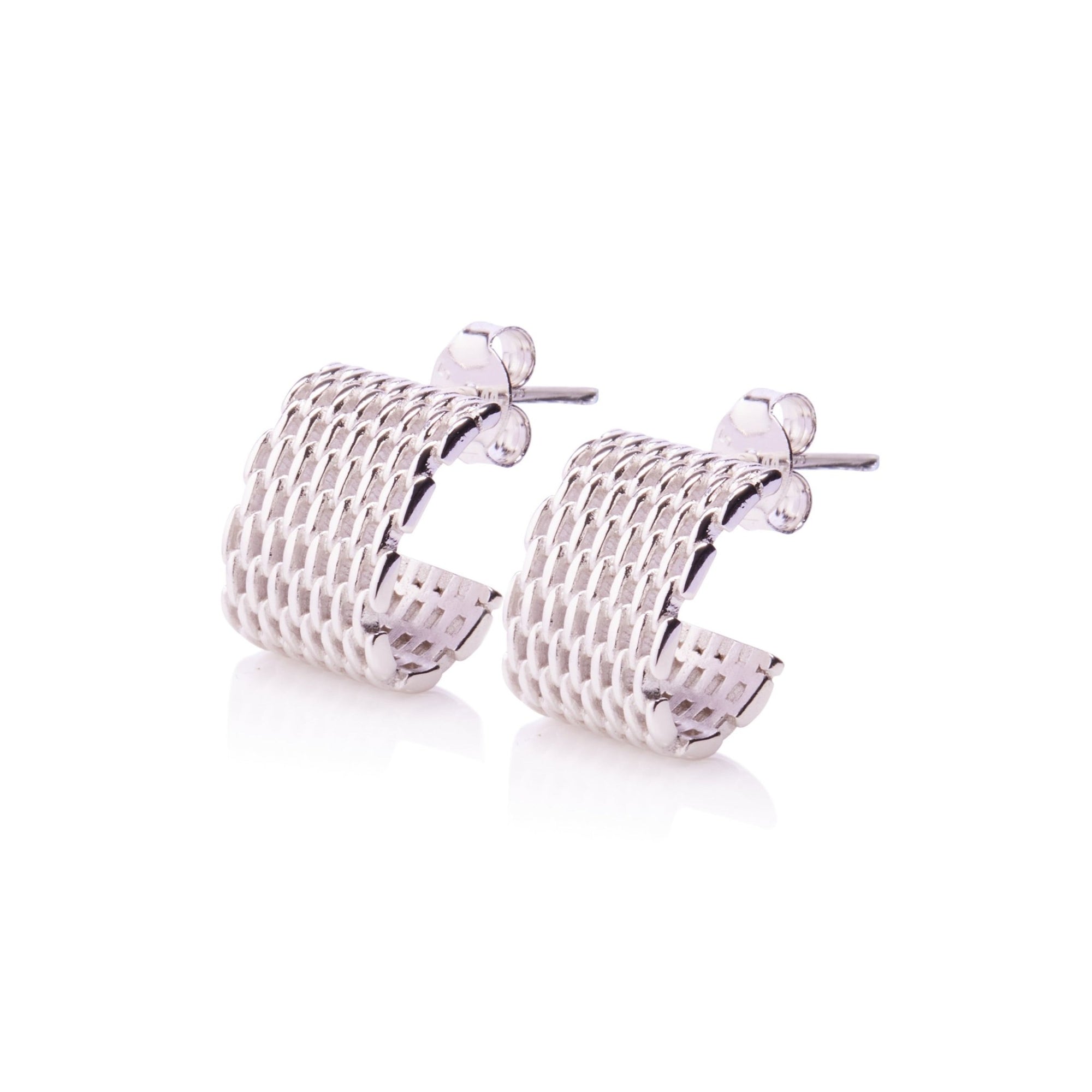 Broadway Silver Hoop Earrings - EVER Jewellery - stride