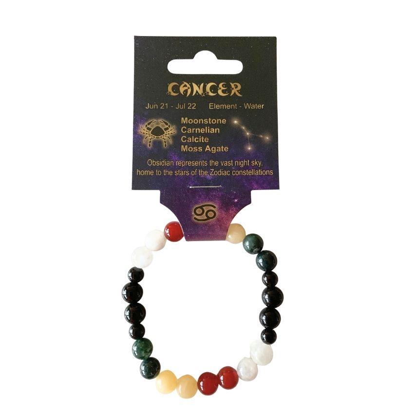 Cancer | Crystal Healing Bracelet for Zoadic Energy - Empowered Clothing - stride