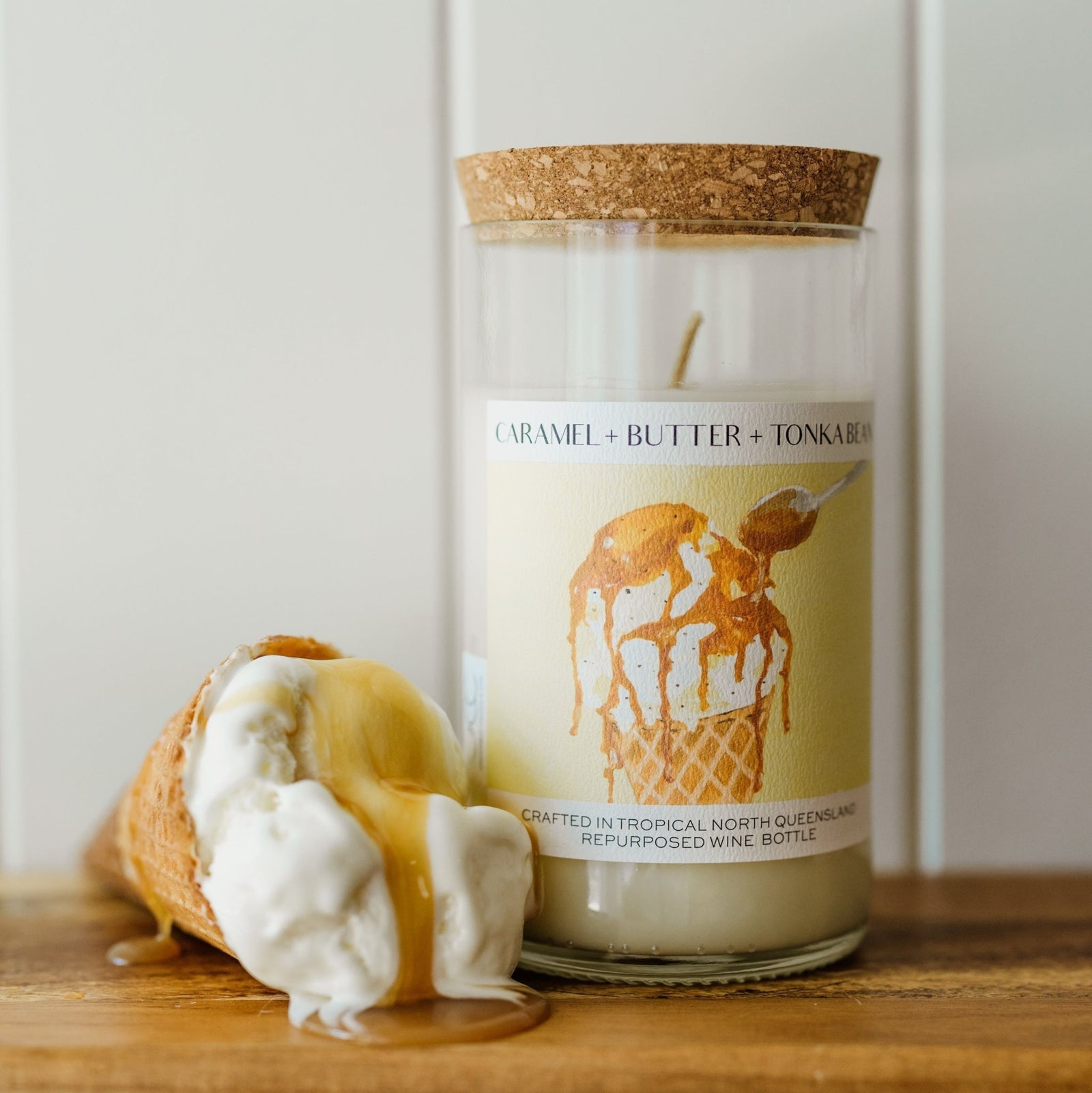 Caramel + Butter + Tonka Bean - Unwind Candle Co - stride