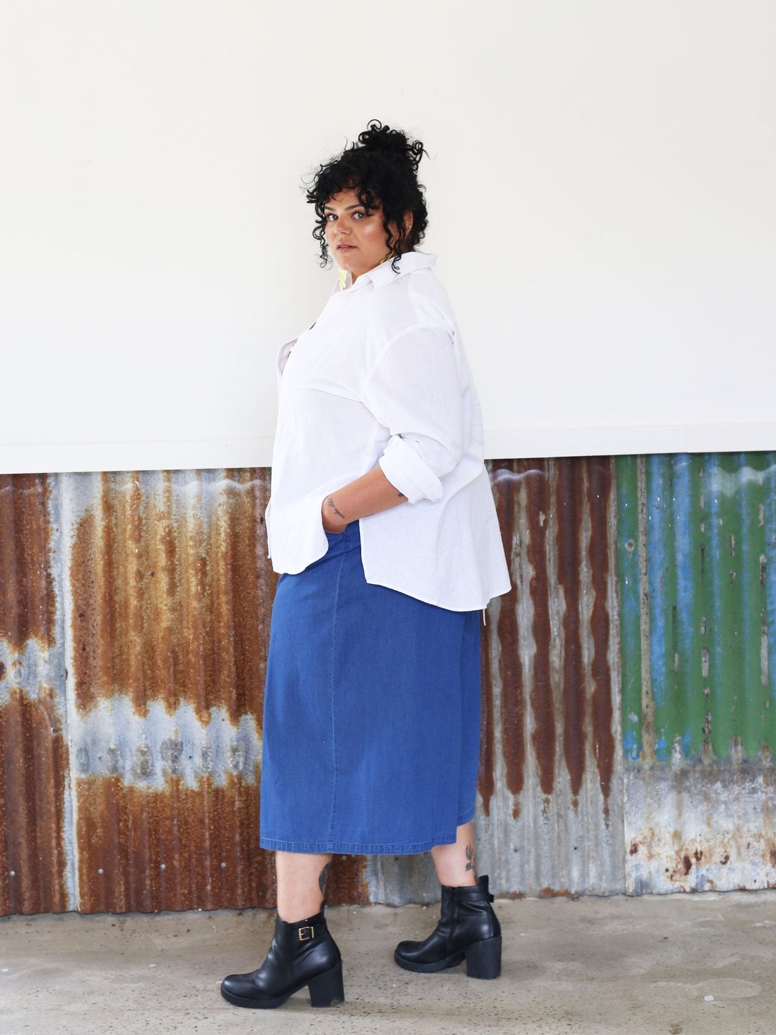 Classic Tunic Shirt // White - Hope & Harvest - stride