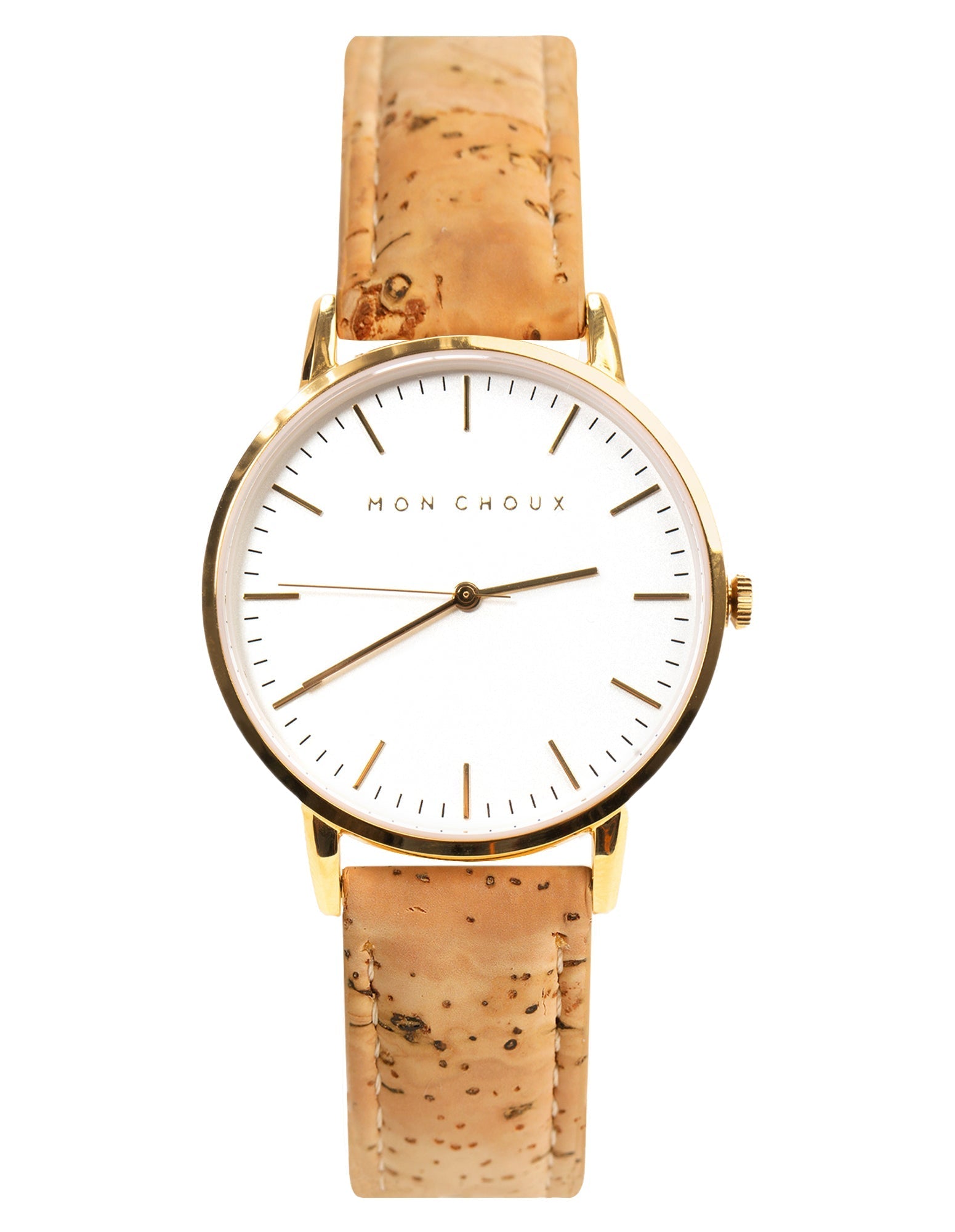 CLASSIC - WHITE/GOLD - NATURAL CORK LEATHER | VEGAN - Mon Choux - stride