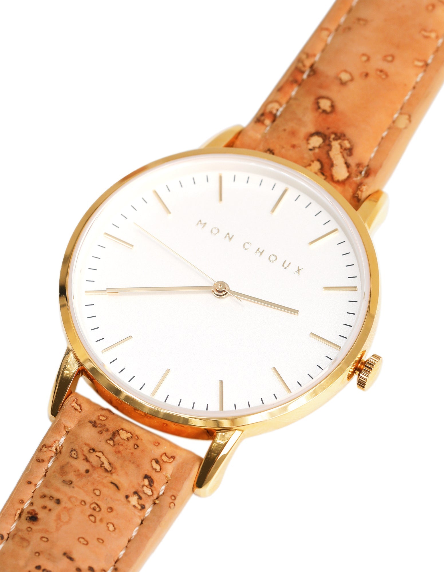 CLASSIC - WHITE/GOLD - NATURAL CORK LEATHER | VEGAN - Mon Choux - stride