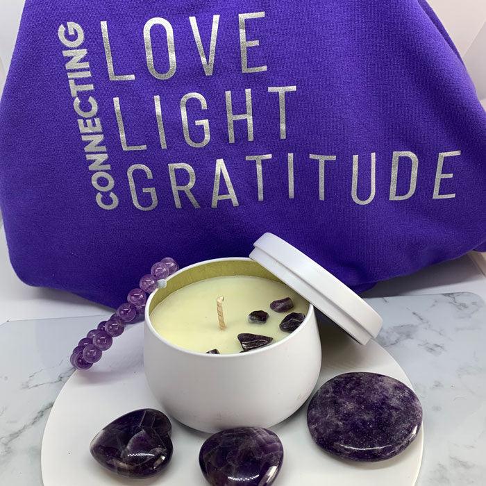 CONNECT | Crown Chakra Florals & Honey Aromatherapy Candle - Empowered Clothing - stride