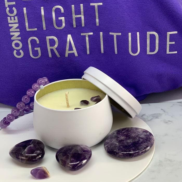 CONNECT | Crown Chakra Florals & Honey Aromatherapy Candle - Empowered Clothing - stride