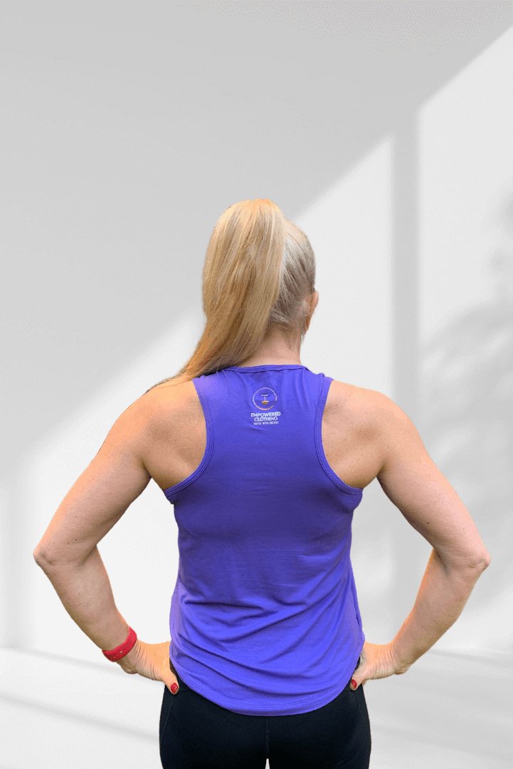 Connected | Purple sleeveless activewear top for women - Empowered Clothing - stride