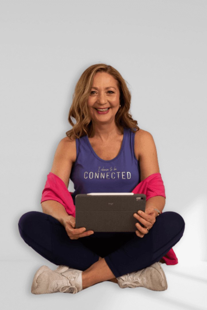 Connected | Purple sleeveless activewear top for women - Empowered Clothing - stride