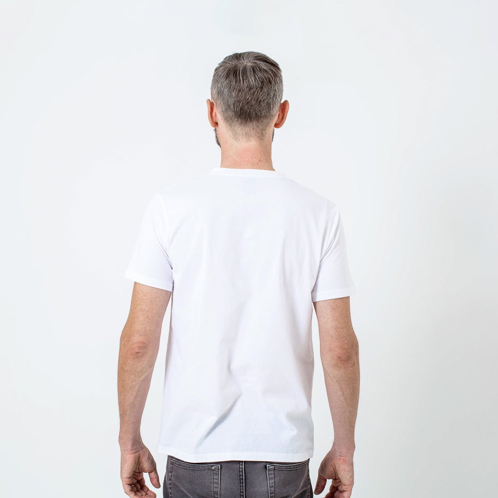 Cotton Crew (Printed) | White - Dorsu - stride