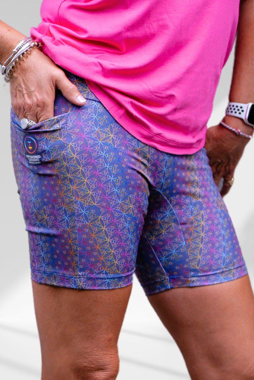 Creation Hot pants | 3 elements Print Activewear Shorts For Women - Empowered Clothing - stride