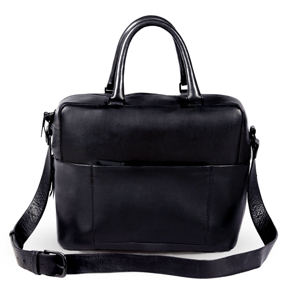 DOLPHIN MESSENGER LEATHER BAG(Black) - Bethikal - stride