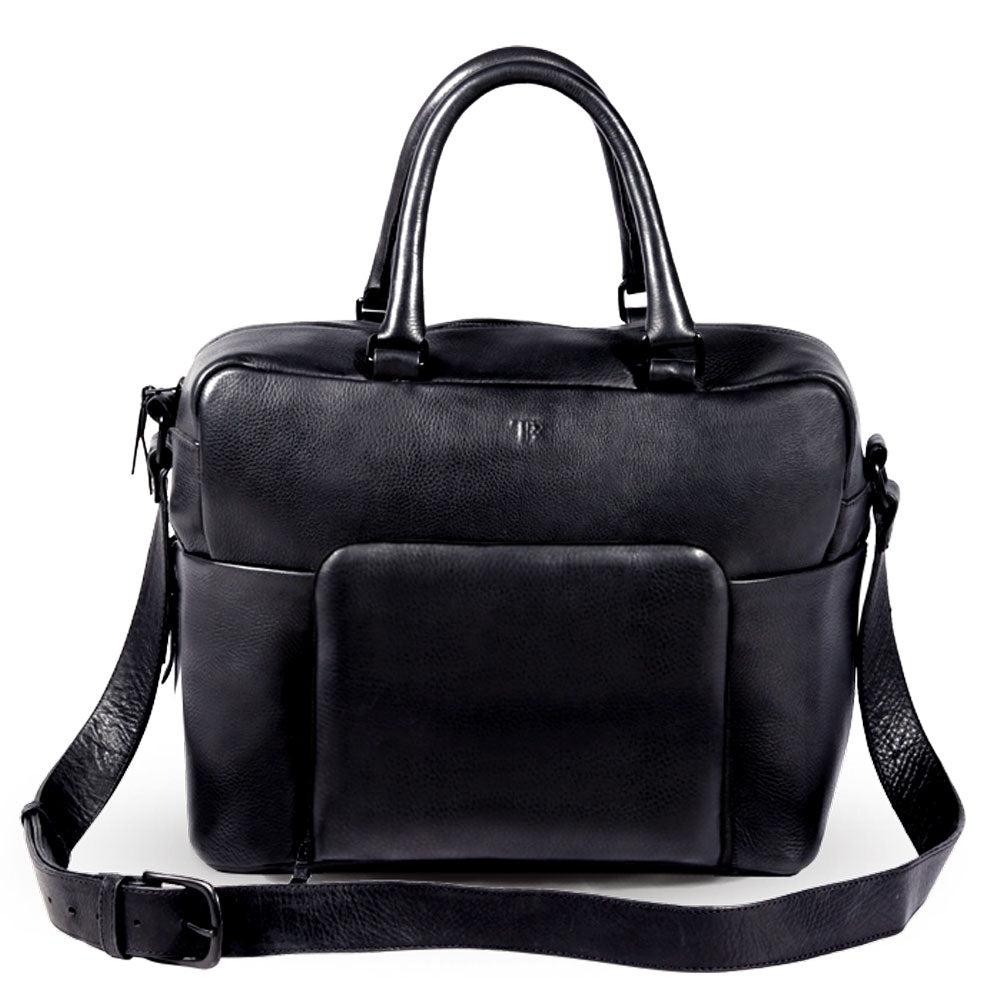 DOLPHIN MESSENGER LEATHER BAG(Black) - Bethikal - stride