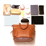 DOLPHIN MESSENGER LEATHER BAG(Tan) - Bethikal - stride