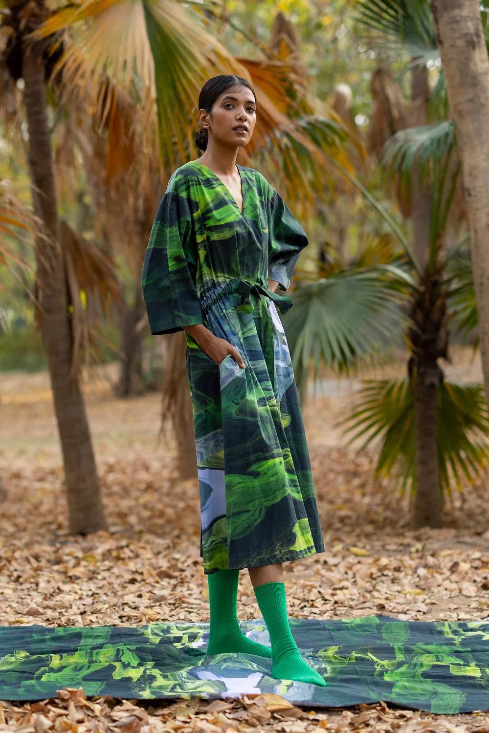 DORIS GREEN DRESS - Bethikal - stride