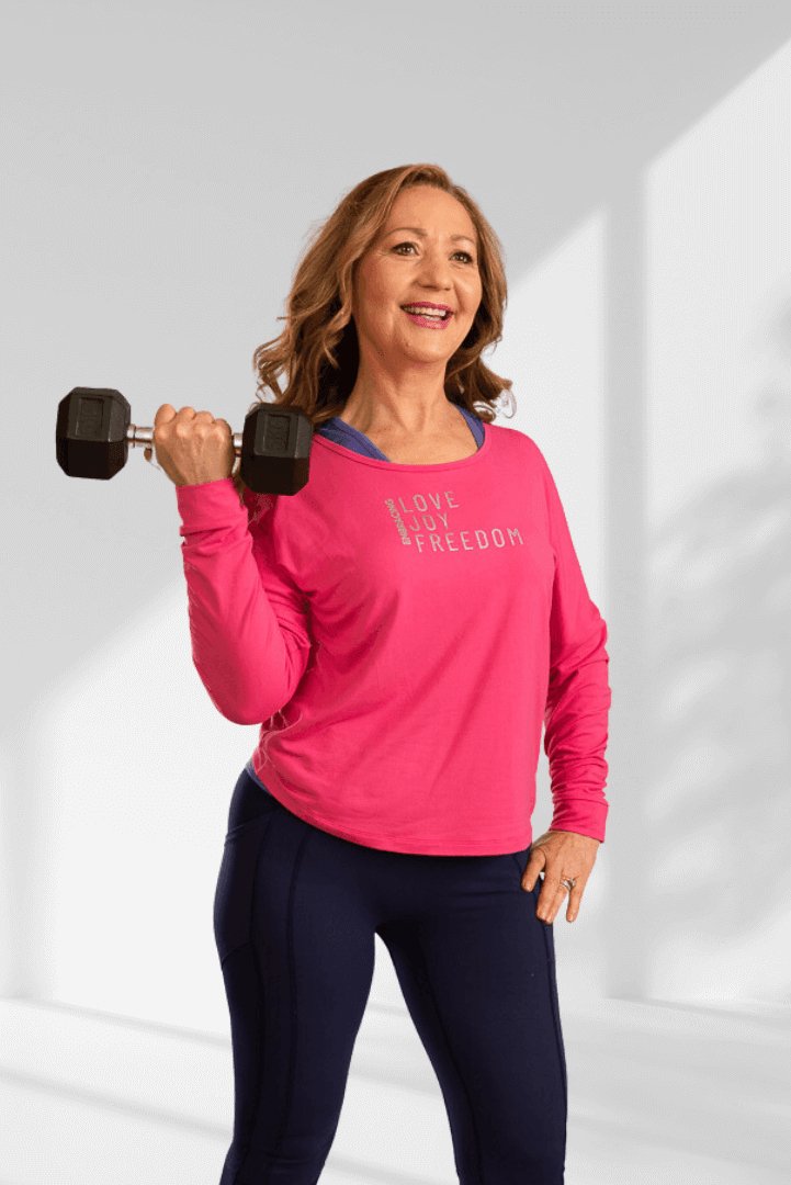 Embracing | Pink long sleeve activewear top for women - Empowered Clothing - stride