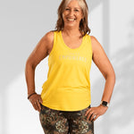 Empowered | Yellow women's sleeveless workout tops - Empowered Clothing - stride