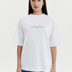 Find Peace Within T - Shirt - White/Blue - Pinky & Kamal - stride