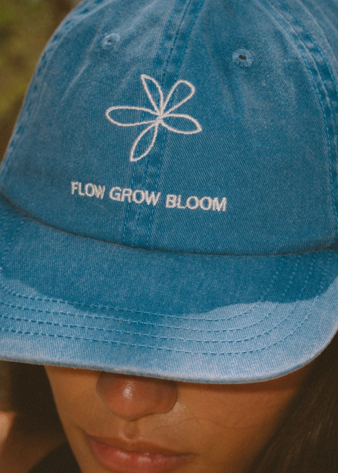 Flow Grow Bloom Dad Cap - Azure Blue - Pinky & Kamal - stride