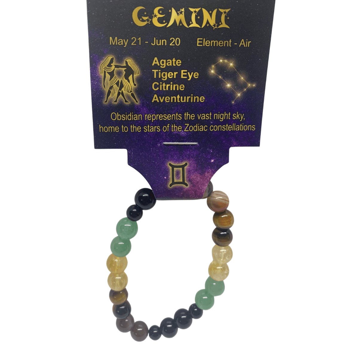 Gemini | Crystal Healing Bracelet for Zoadic Energy - Empowered Clothing - stride