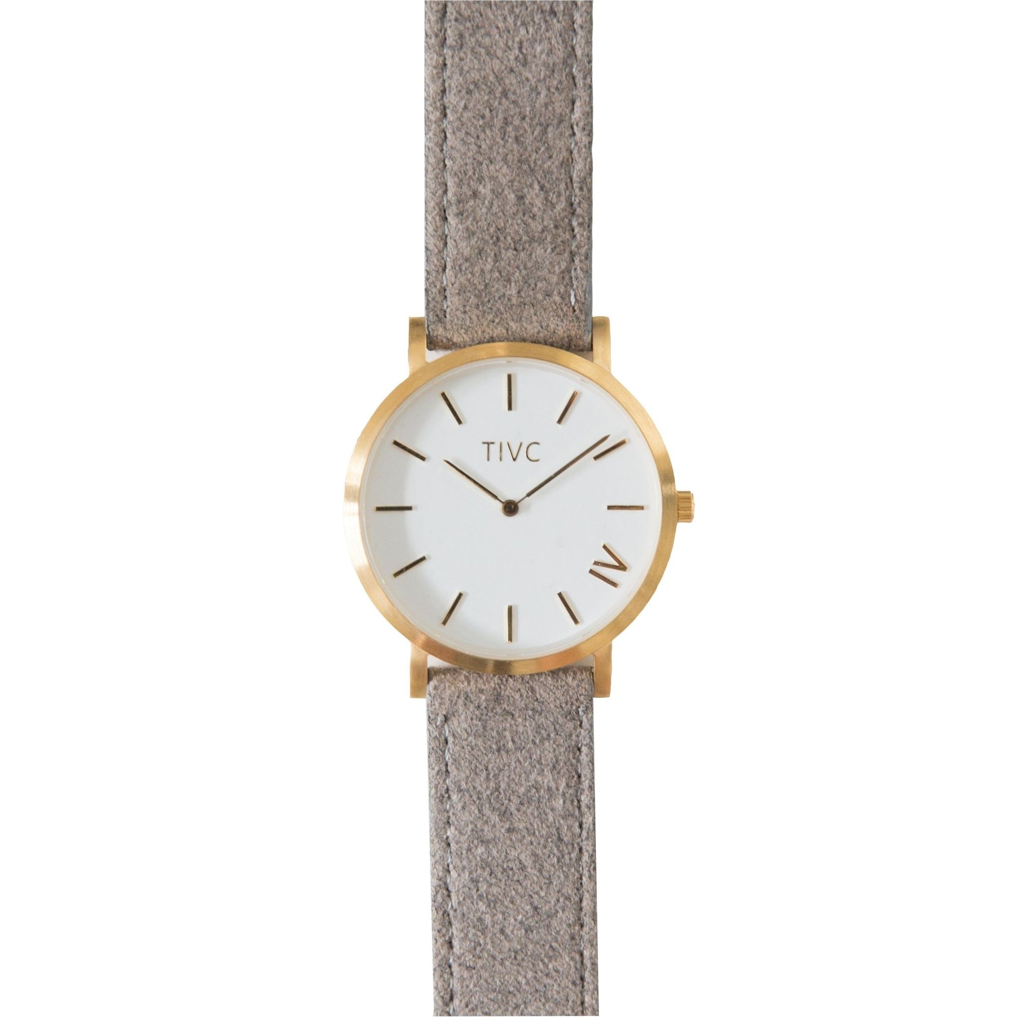 Gold | Grey Vegan Suede Band - Time IV Change - stride