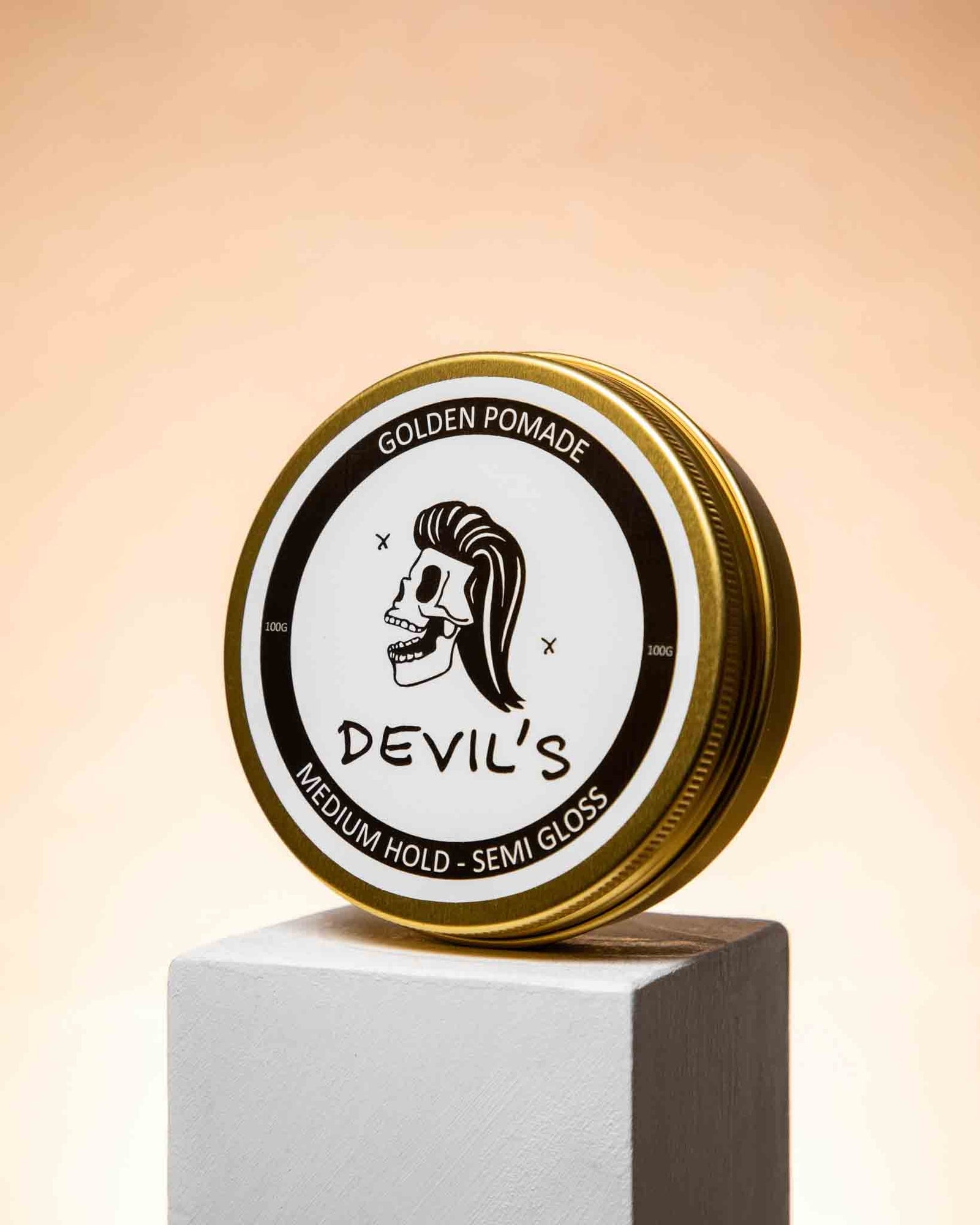 GOLDEN POMADE - Medium Hold & Semi Gloss - Devils Hair & Beard Care - stride